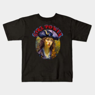 Girl power pirate apprentice Kids T-Shirt